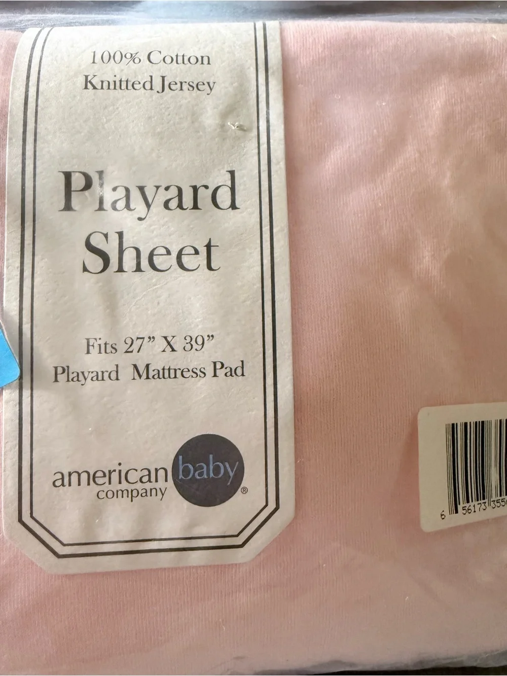 American Baby Cotton Jersey Playard Sheet Blush Pink